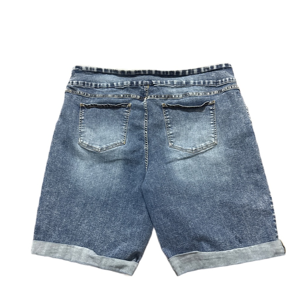 Terra & Sky Women's Denim Blue Jean Shorts - Picture 2 of 11